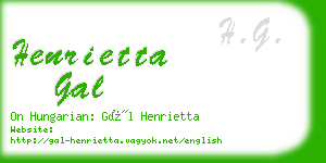 henrietta gal business card